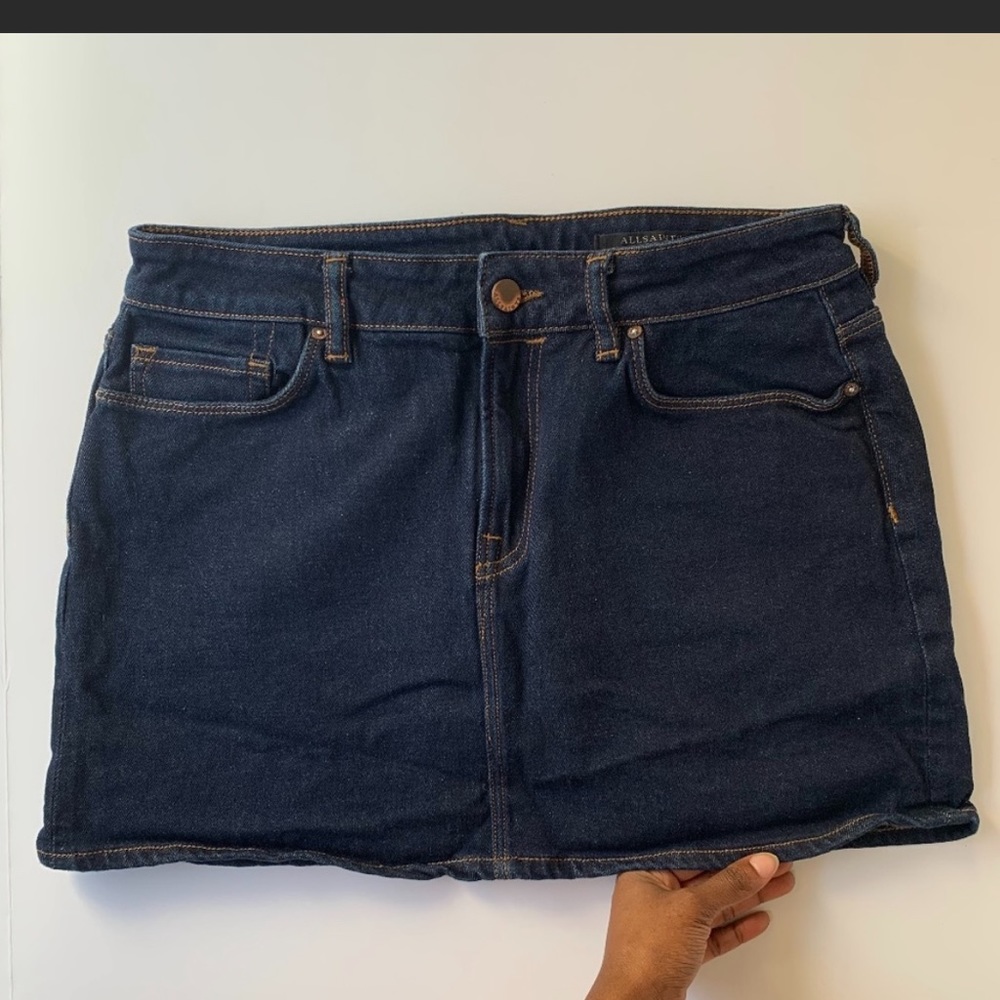 AllSaints Denim Mini Jean Skirt Sz 8